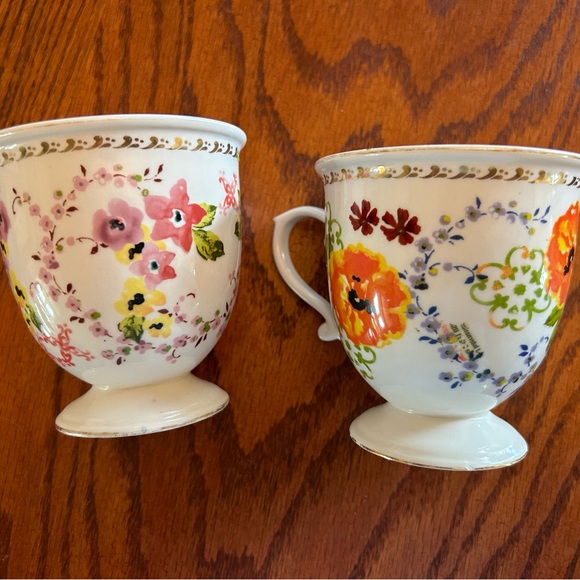 Anthropologie Floral Tea Cups - Picture 3 of 3